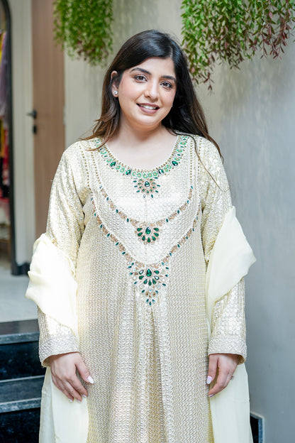 Aqsa Hand Embroidered Suit Set