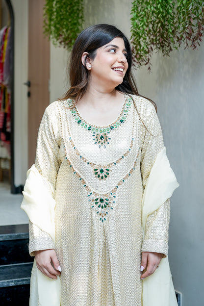 Aqsa Hand Embroidered Suit Set