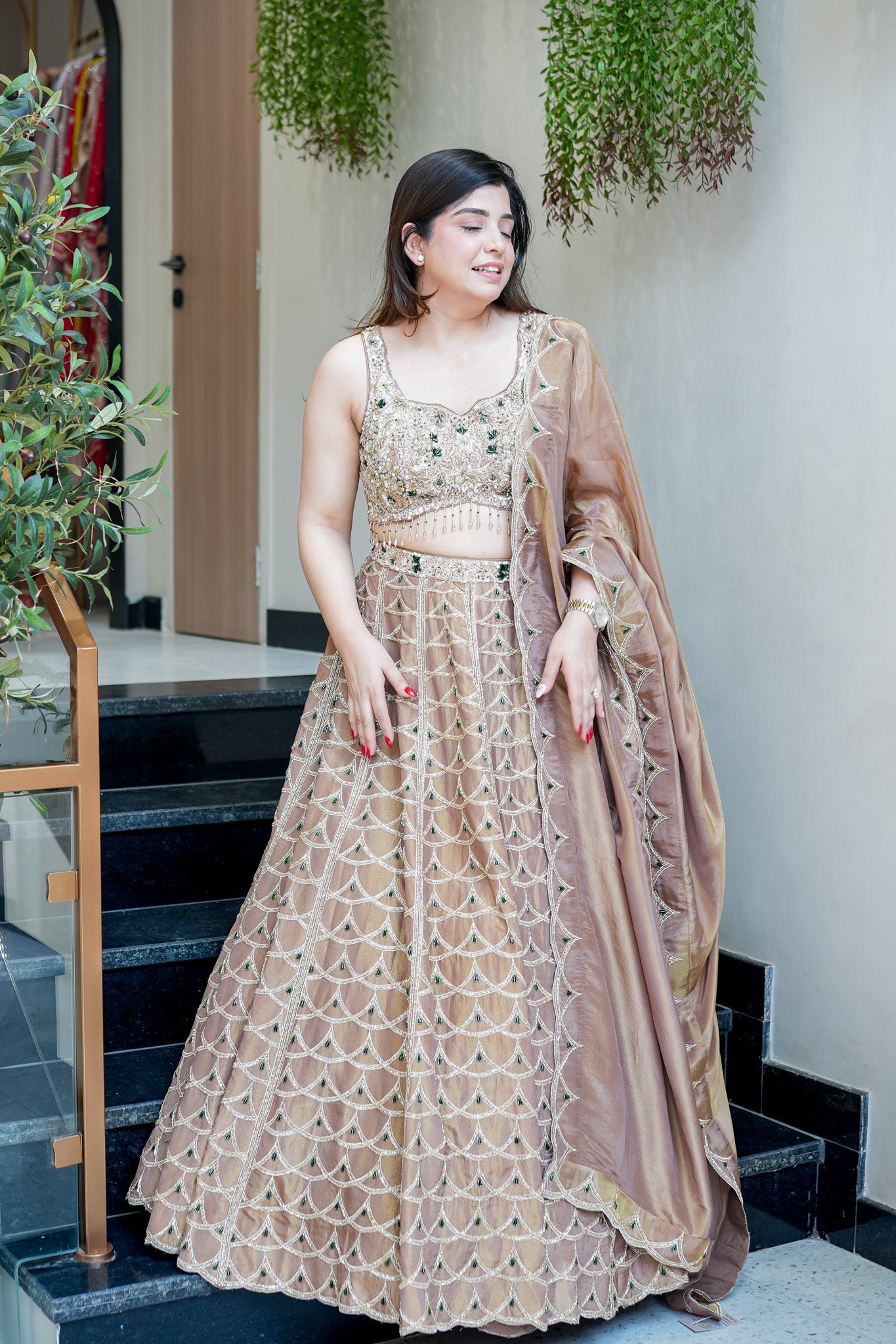 Ahilya Hand Embroidered Lehenga