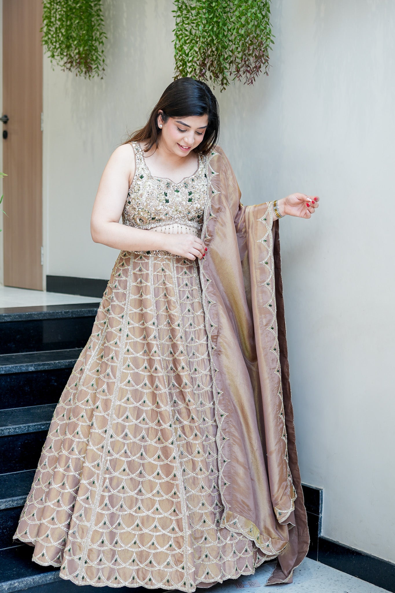 Ahilya Hand Embroidered Lehenga