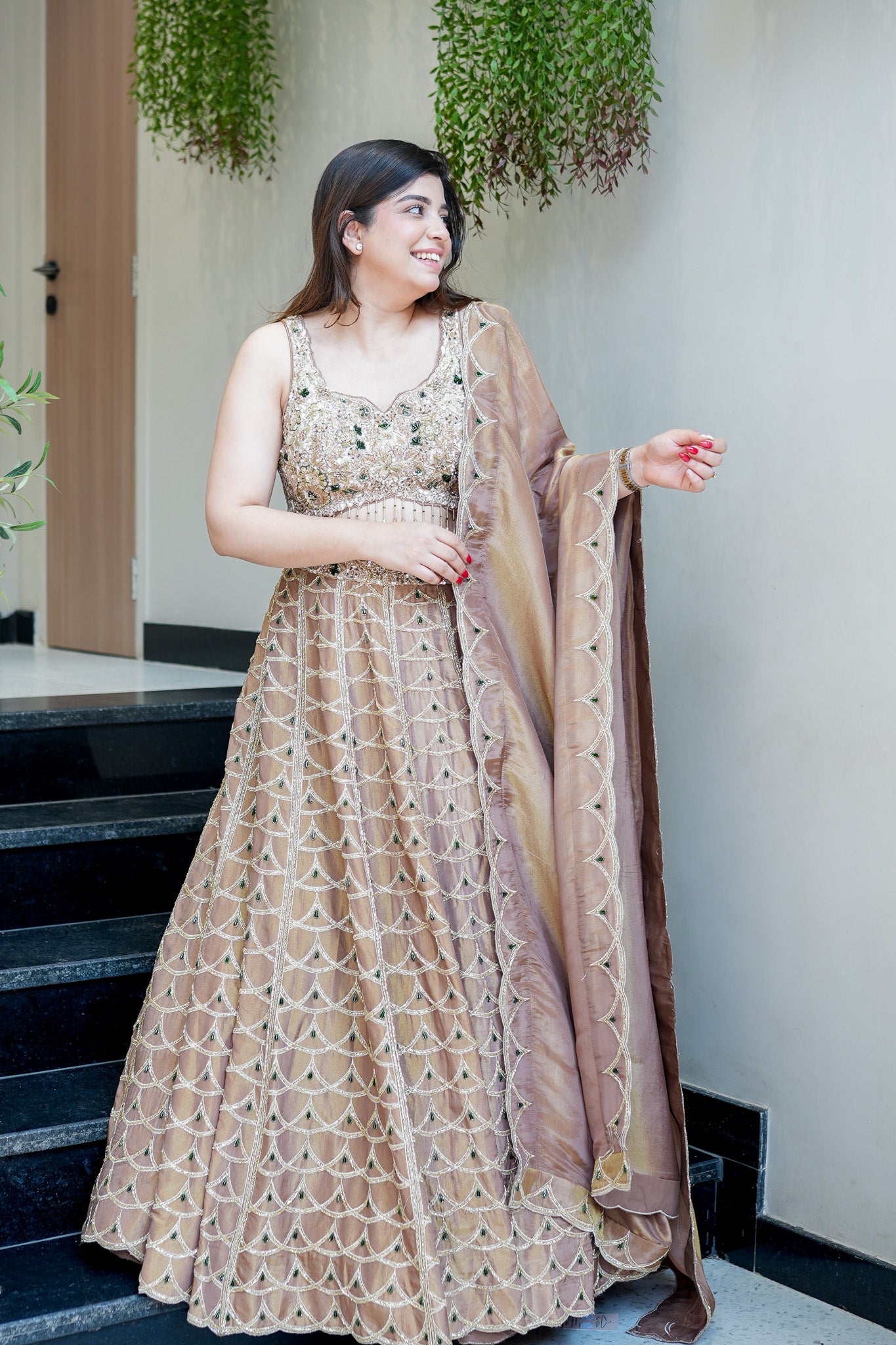 Ahilya Hand Embroidered Lehenga