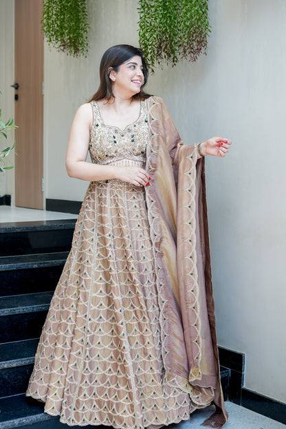 Ahilya Hand Embroidered Lehenga