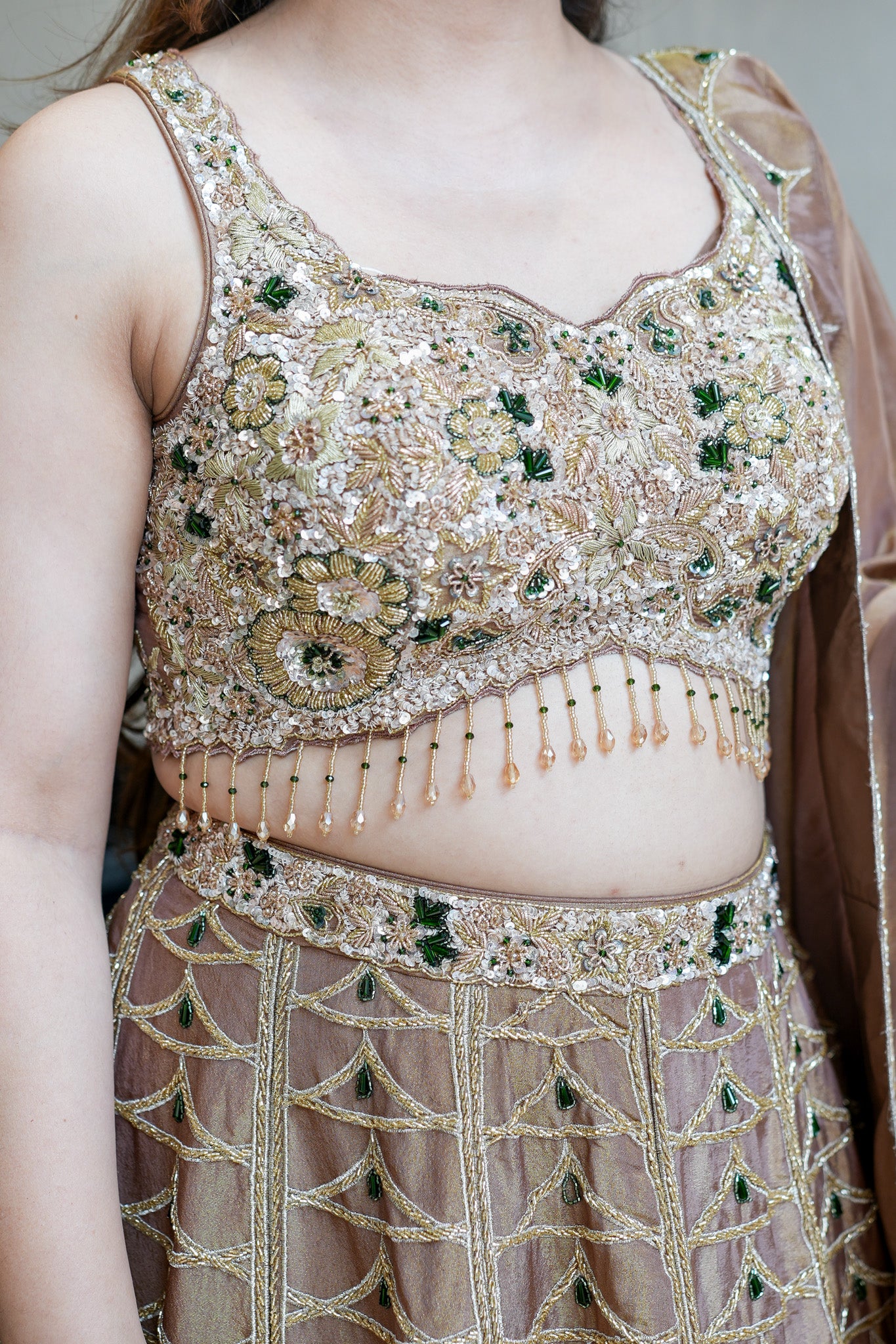 Ahilya Hand Embroidered Lehenga