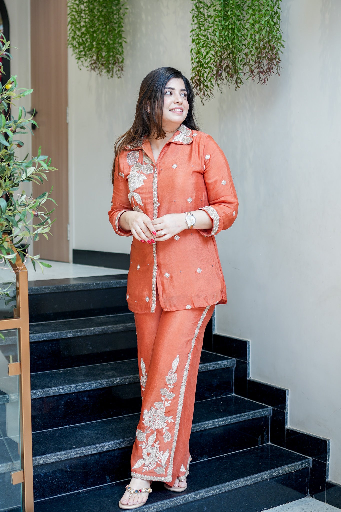 Kaazi Embroidered Co ord Set