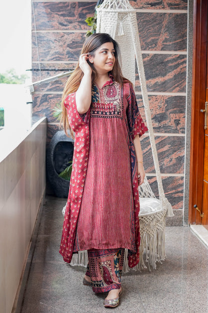 Beena Printed Kaftan Set