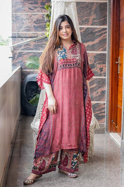 Beena Printed Kaftan Set