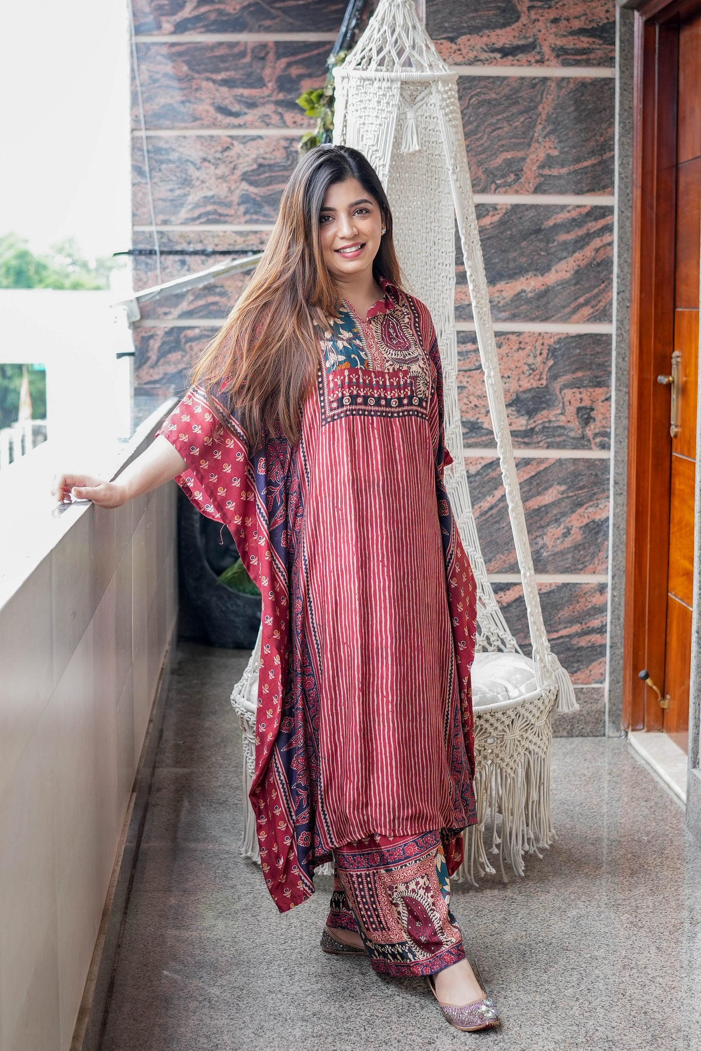 Beena Printed Kaftan Set