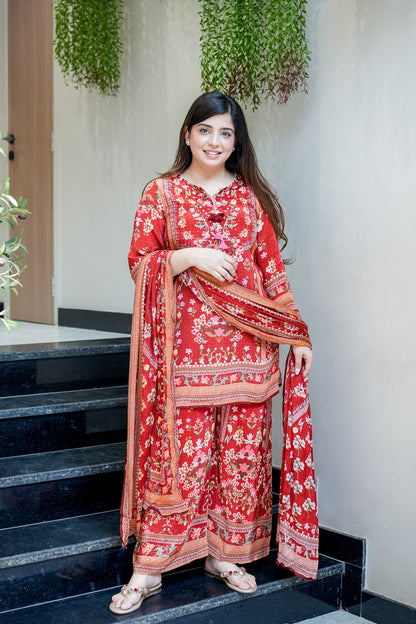 Amna Printed Suit Set