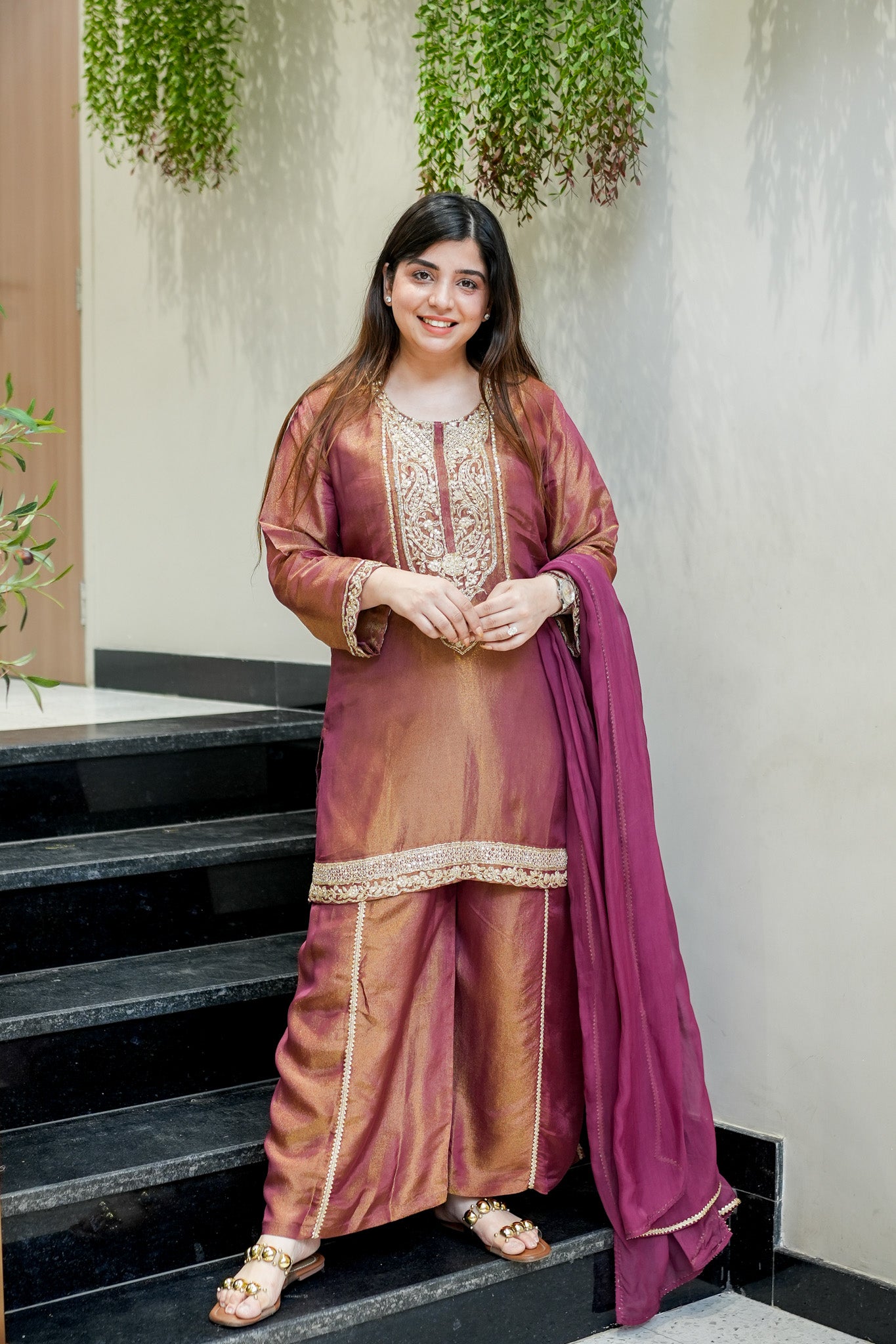 Ruva Embroidered Suit Set