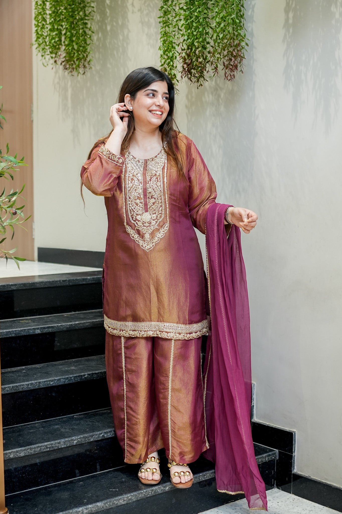 Ruva Embroidered Suit Set