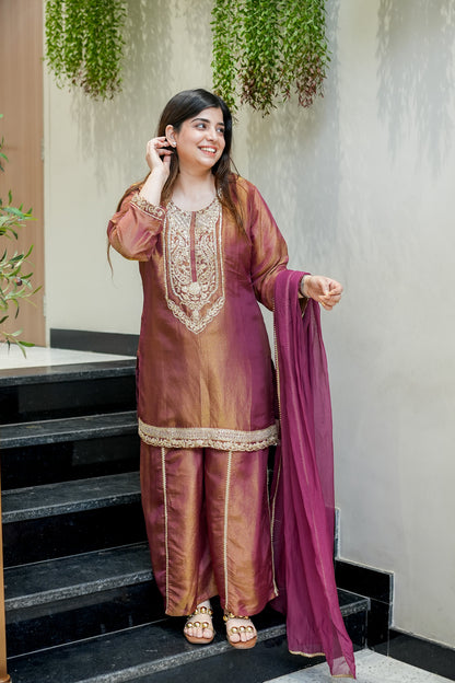 Ruva Embroidered Suit Set