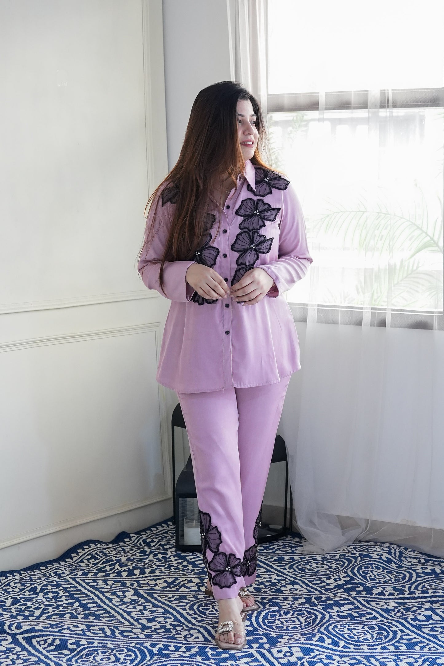 Lea Pink Tencel Denim Co ord Set