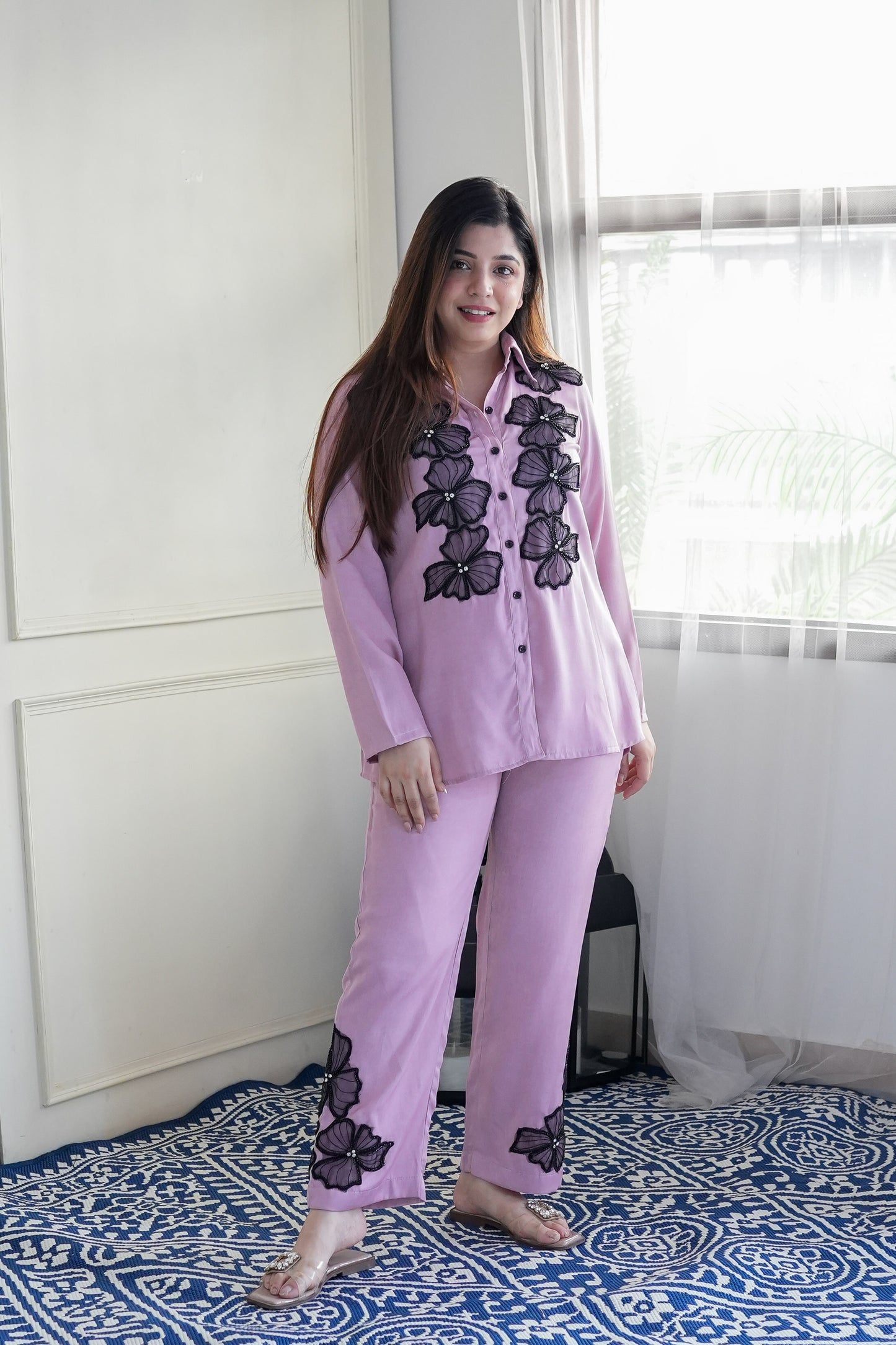 Lea Pink Tencel Denim Co ord Set