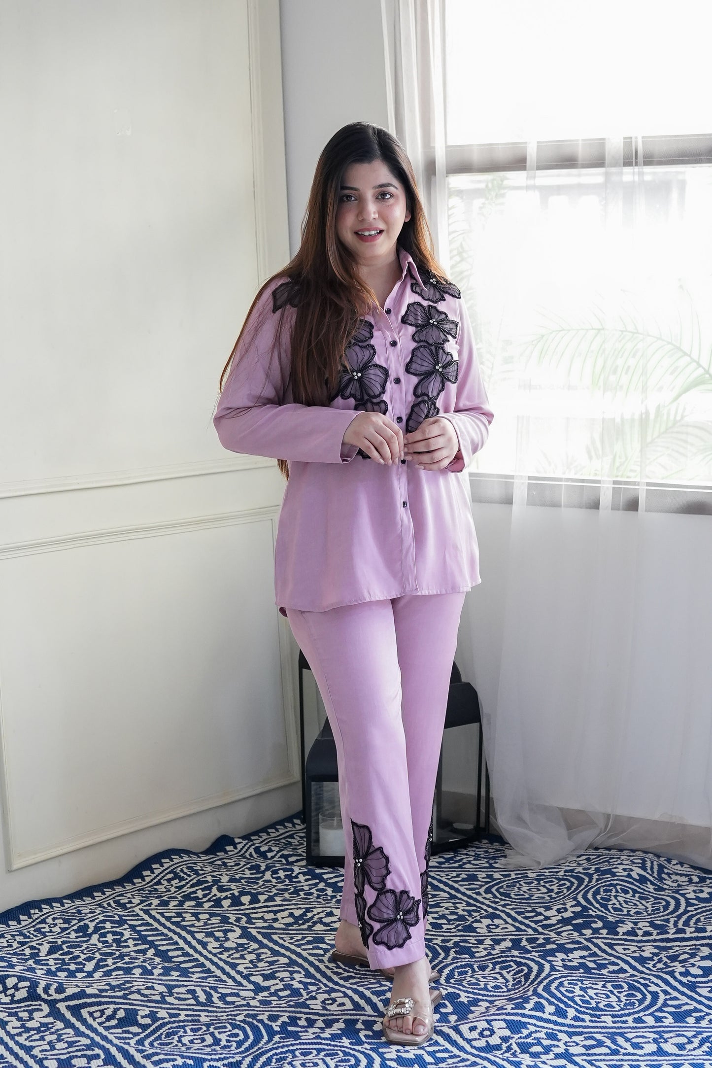 Lea Pink Tencel Denim Co ord Set