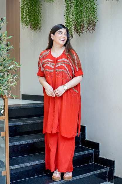 Samira Embroidered Co ord Set