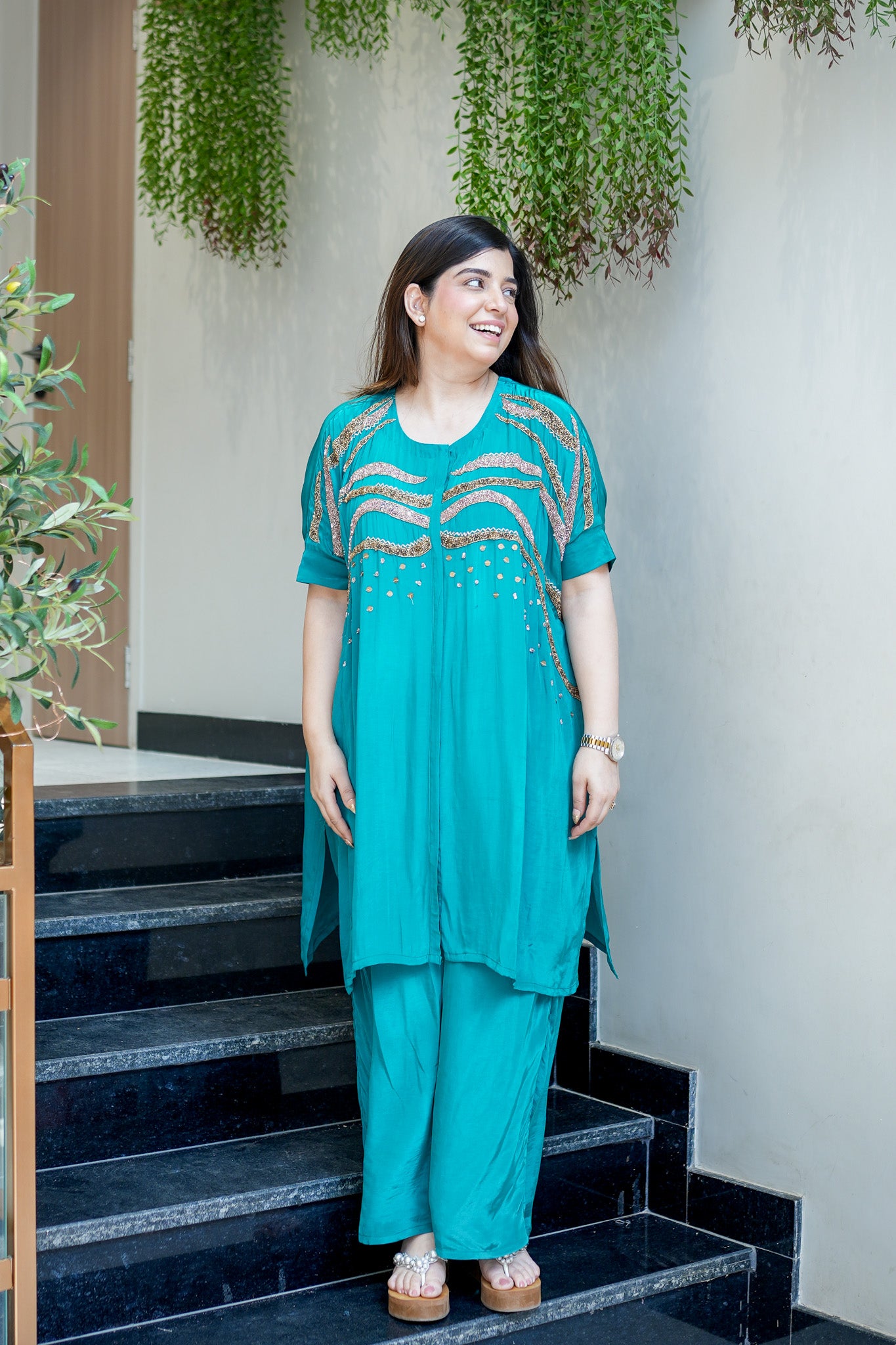 Samira Embroidered Co ord Set