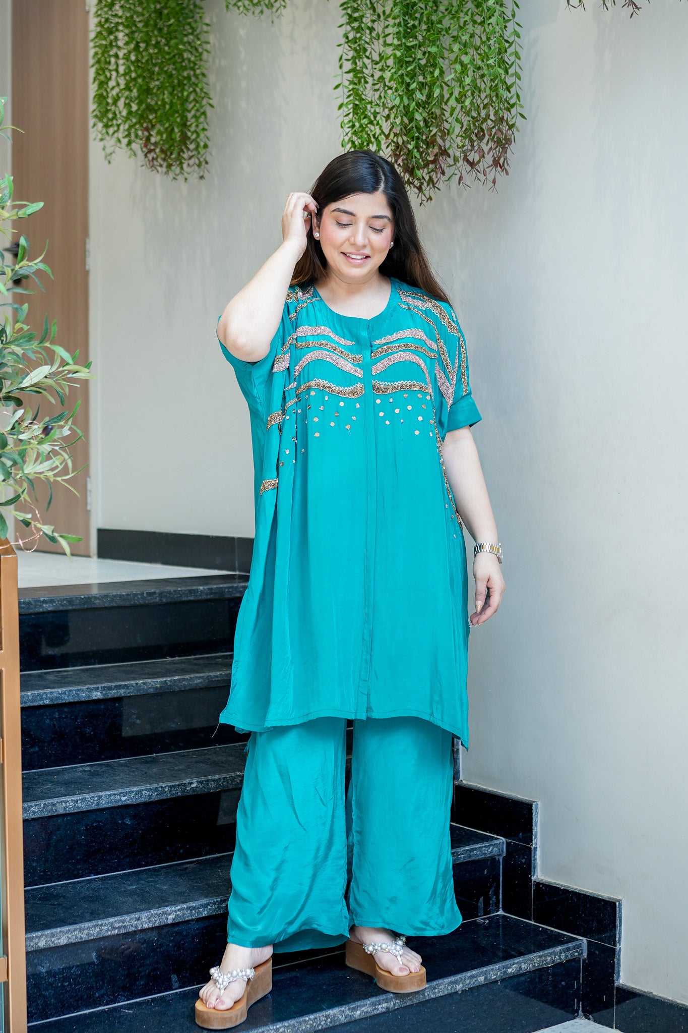 Samira Embroidered Co ord Set