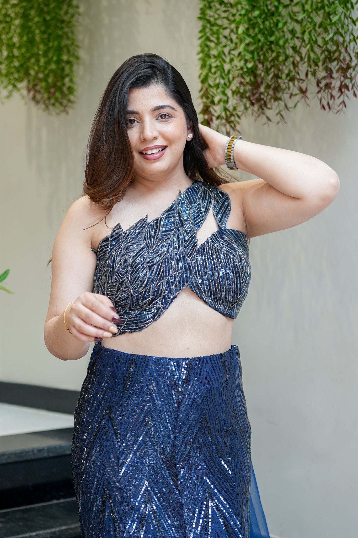 Keerab Hand Embroidered Fish Cut Lehenga