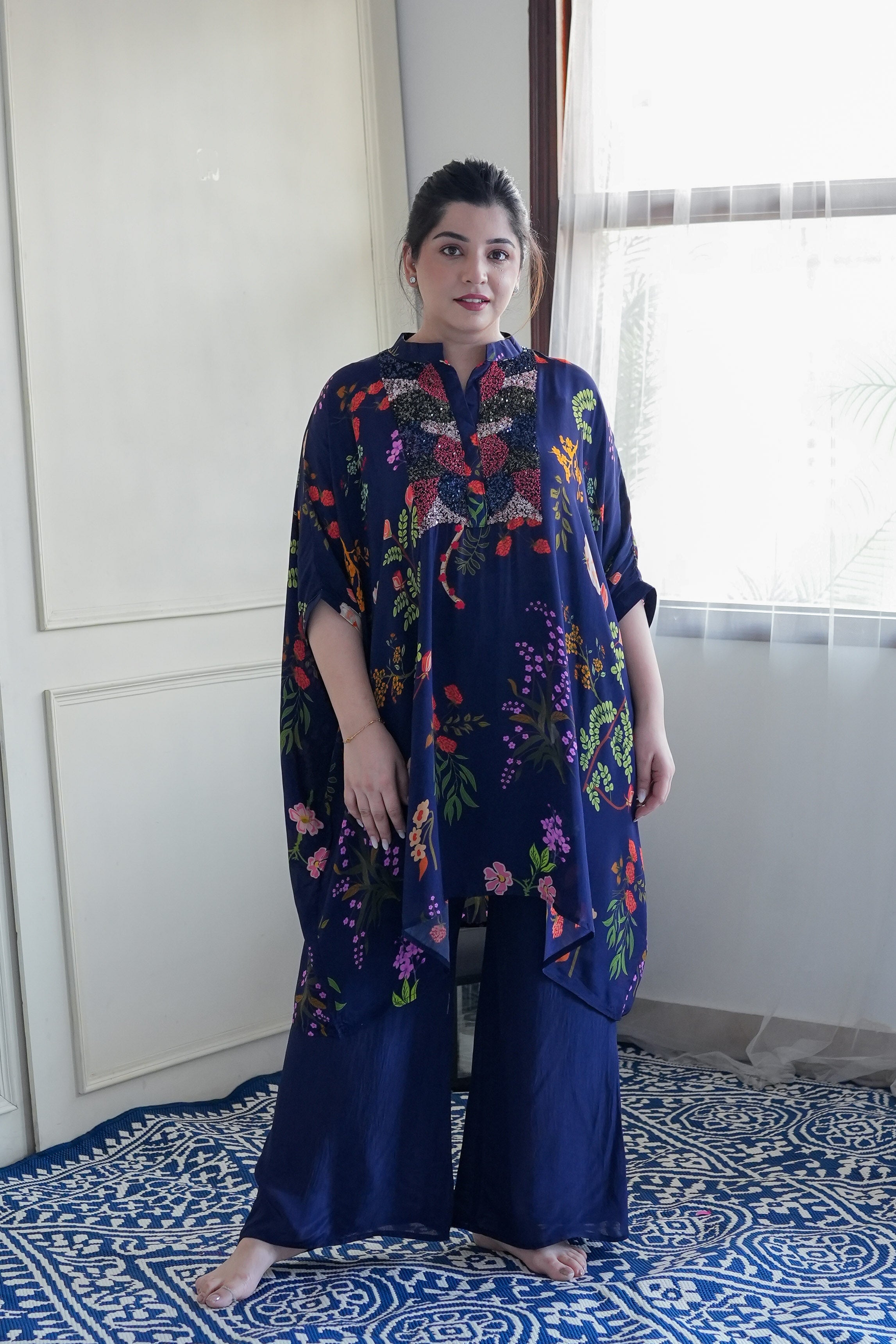 Nimmi Floral Printed Kaftan Set