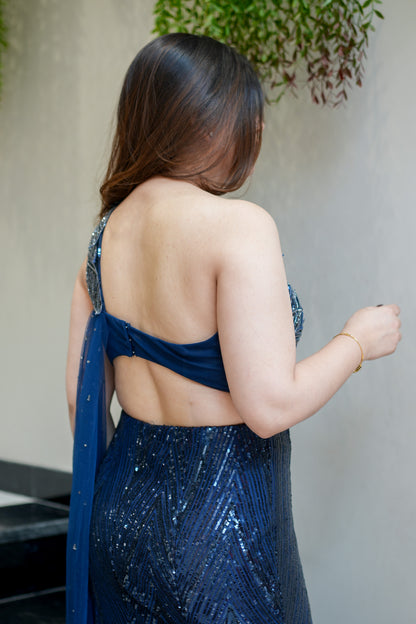 Keerab Hand Embroidered Fish Cut Lehenga