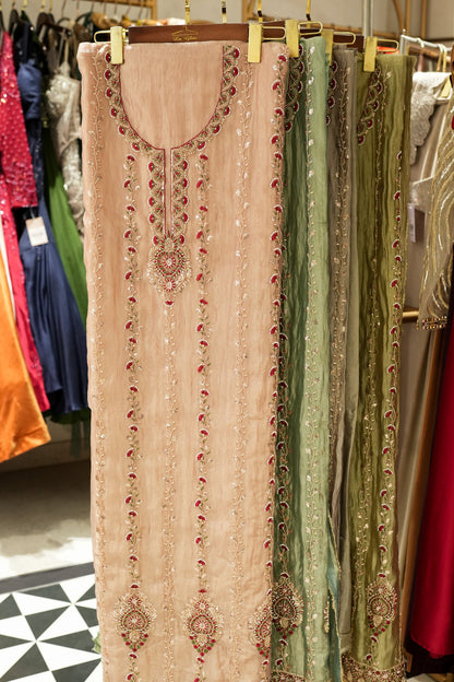 Trisha Hand Embroidered Unstitched Suit Set