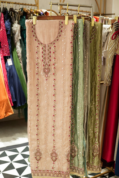 Trisha Hand Embroidered Unstitched Suit Set