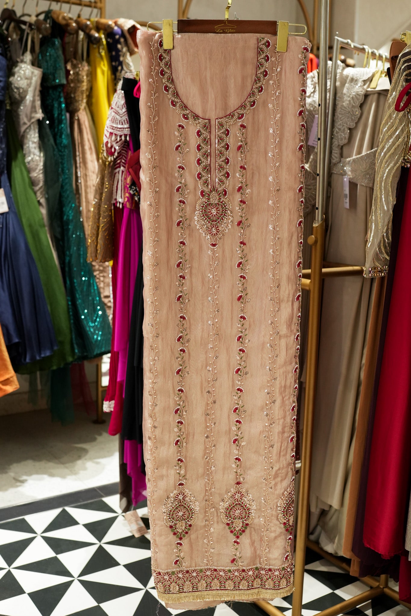 Trisha Hand Embroidered Unstitched Suit Set