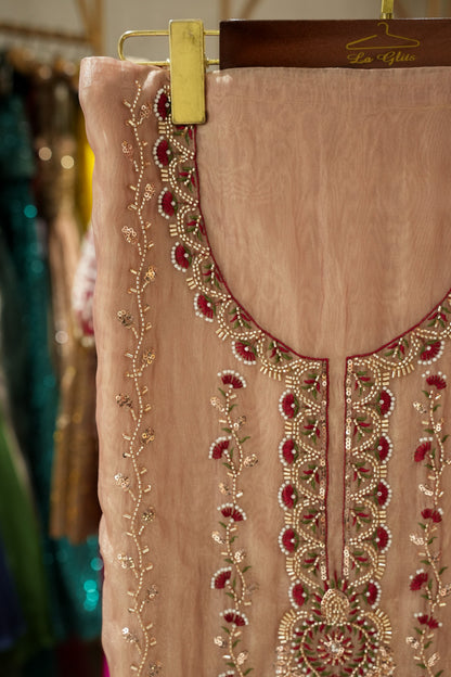 Trisha Hand Embroidered Unstitched Suit Set