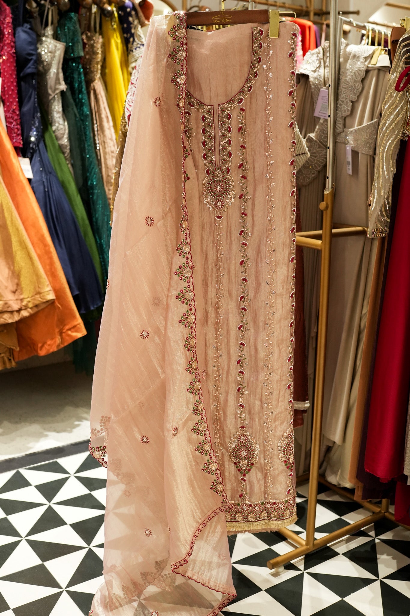 Trisha Hand Embroidered Unstitched Suit Set