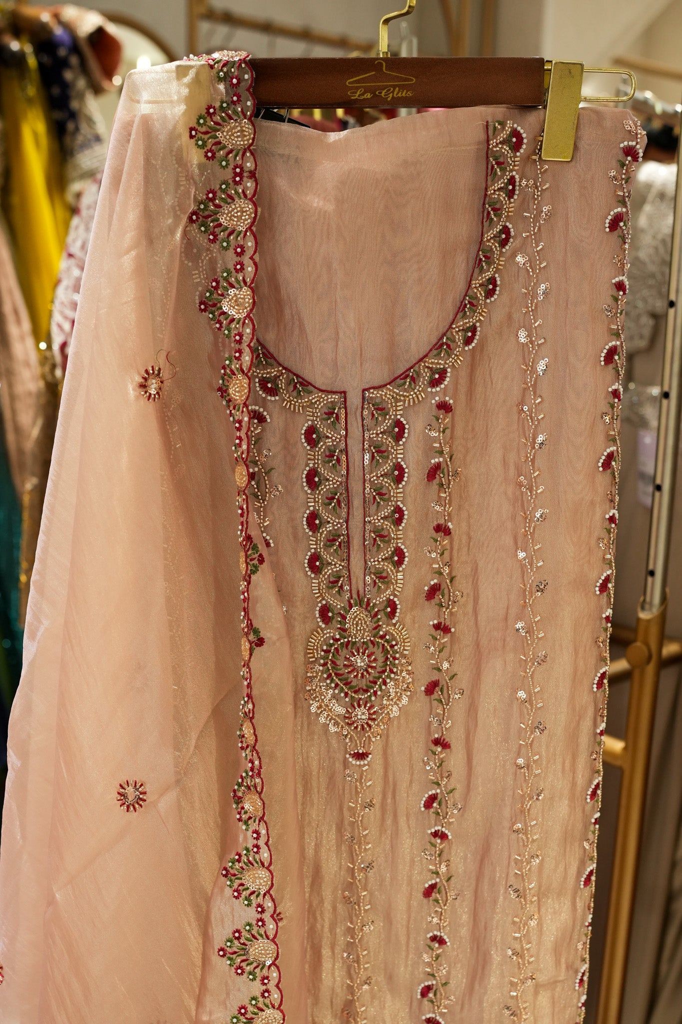 Trisha Hand Embroidered Unstitched Suit Set