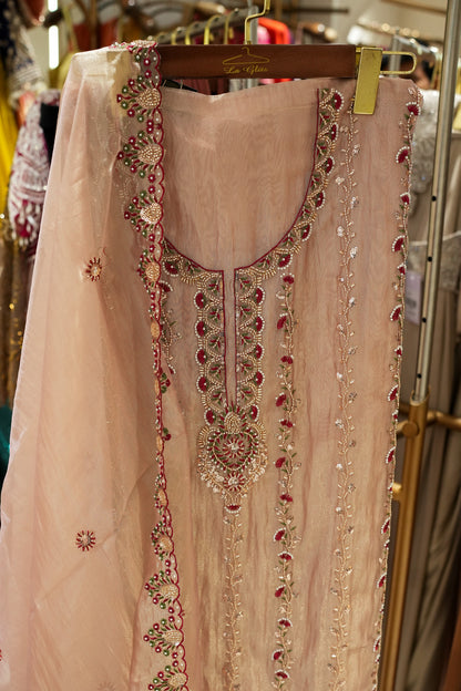 Trisha Hand Embroidered Unstitched Suit Set