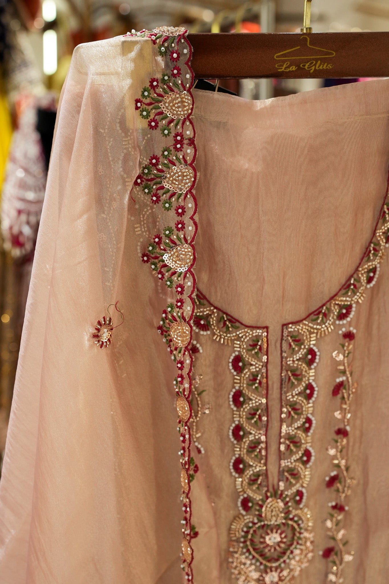 Trisha Hand Embroidered Unstitched Suit Set