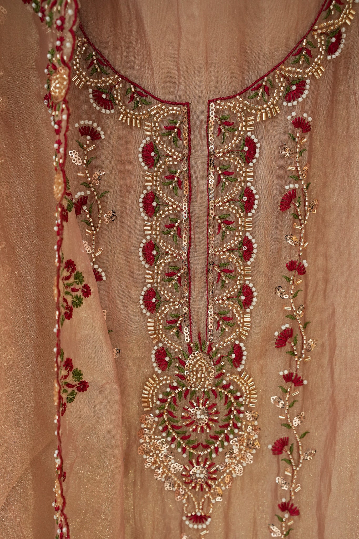 Trisha Hand Embroidered Unstitched Suit Set