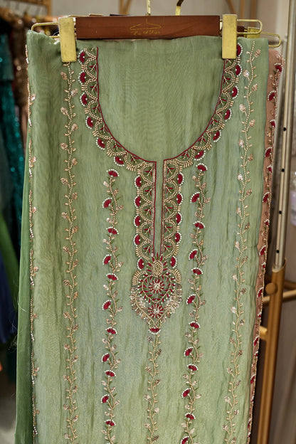 Trisha Hand Embroidered Unstitched Suit Set