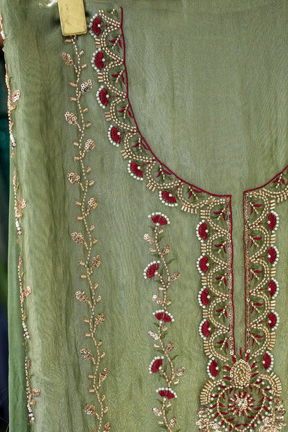 Trisha Hand Embroidered Unstitched Suit Set