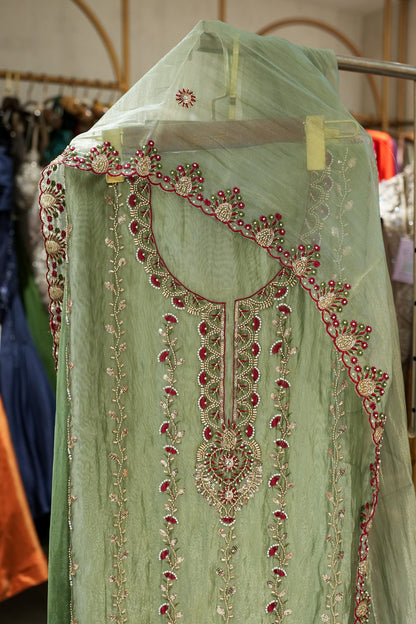Trisha Hand Embroidered Unstitched Suit Set