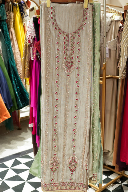 Trisha Hand Embroidered Unstitched Suit Set