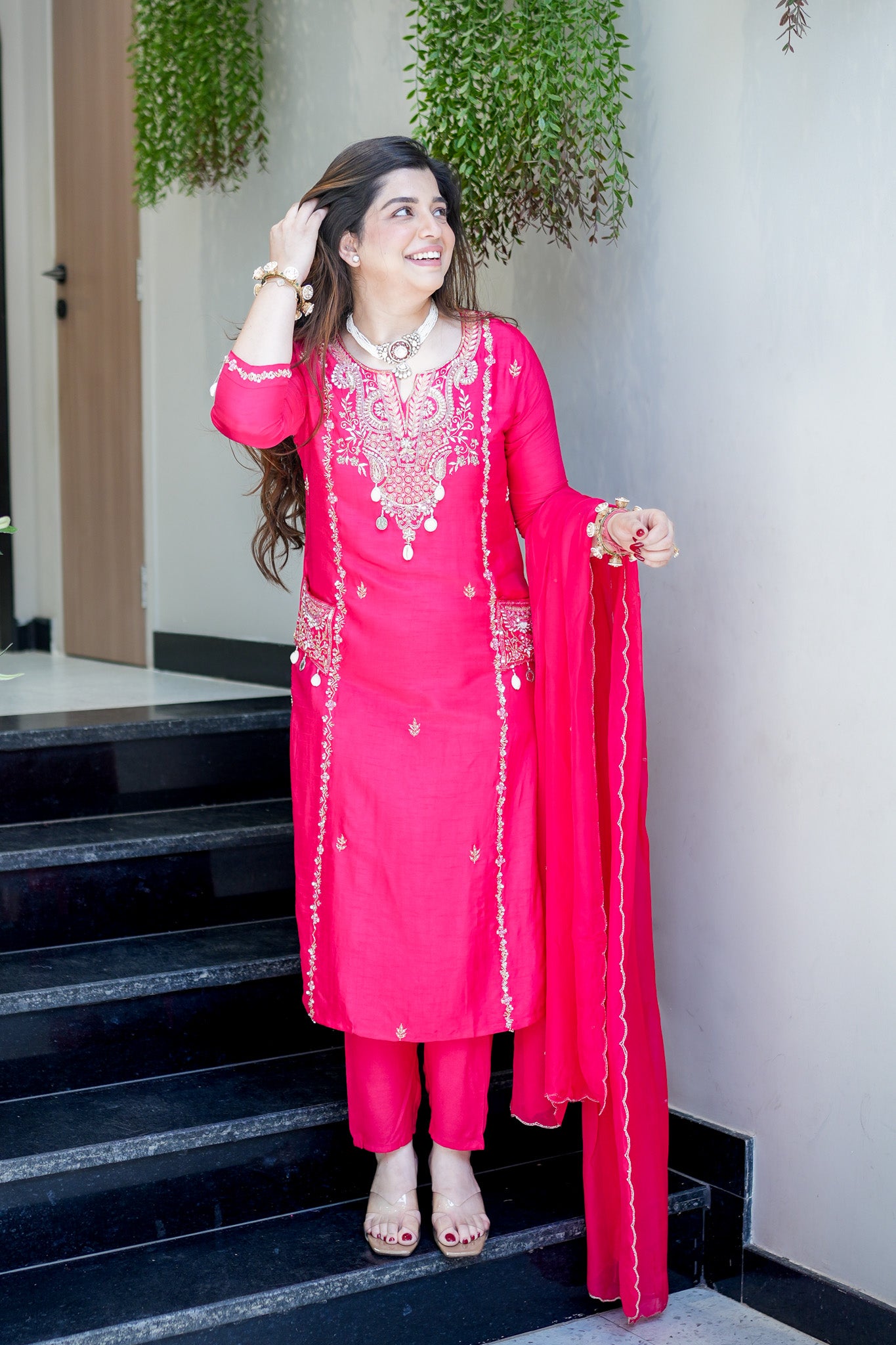 Rivya Embroidered Straight Suit Set