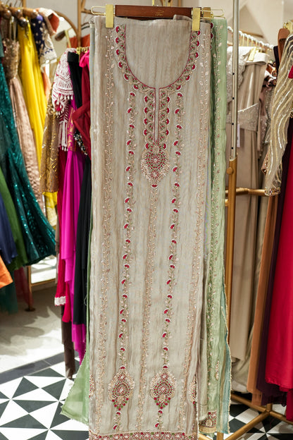 Trisha Hand Embroidered Unstitched Suit Set