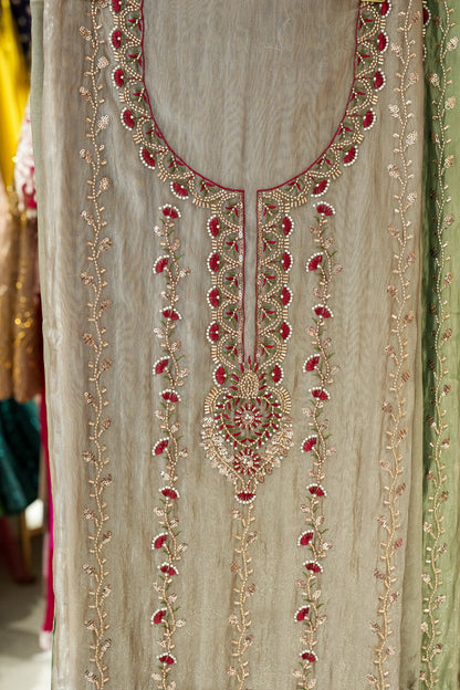 Trisha Hand Embroidered Unstitched Suit Set