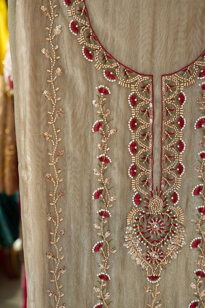 Trisha Hand Embroidered Unstitched Suit Set