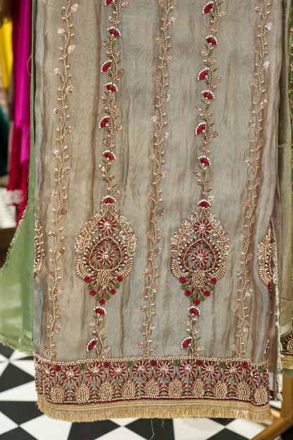 Trisha Hand Embroidered Unstitched Suit Set