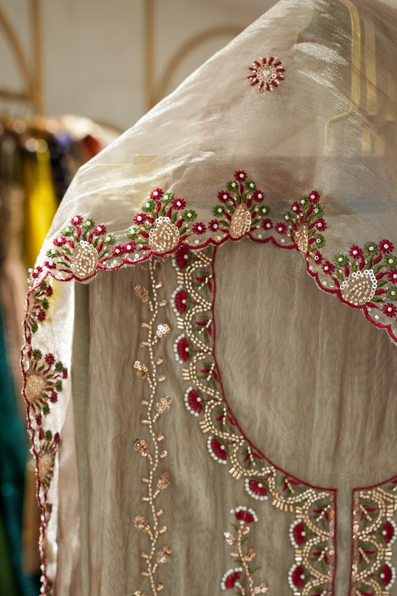Trisha Hand Embroidered Unstitched Suit Set