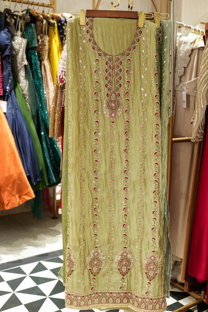 Trisha Hand Embroidered Unstitched Suit Set