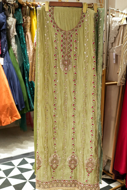 Trisha Hand Embroidered Unstitched Suit Set