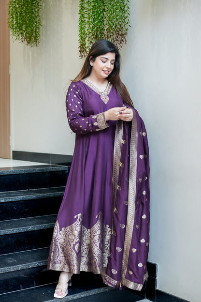 Zarisha Embroidered Anarkali Set