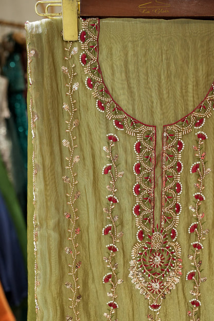 Trisha Hand Embroidered Unstitched Suit Set