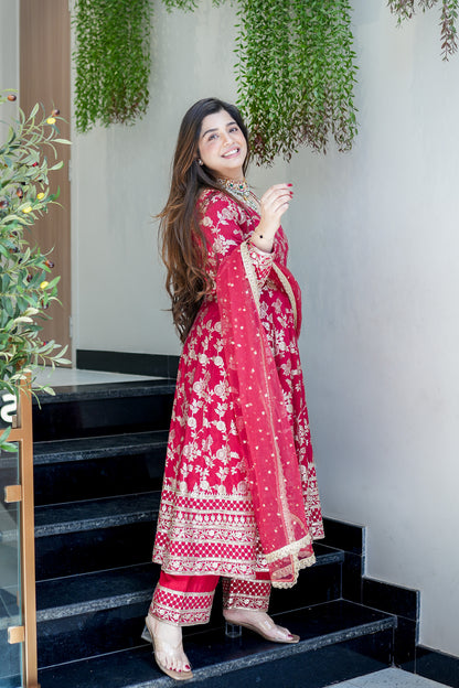Meira Embroidered Anarkali Suit Set