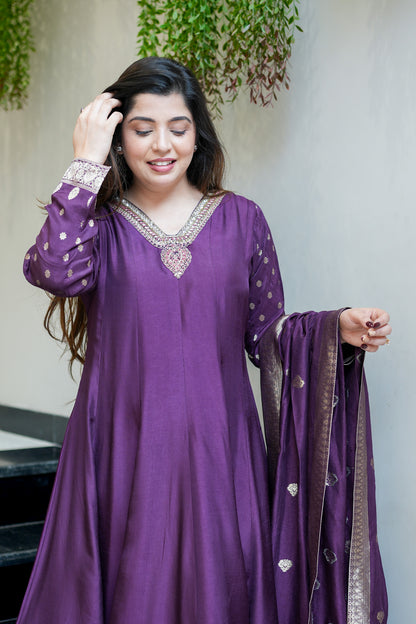 Zarisha Embroidered Anarkali Set