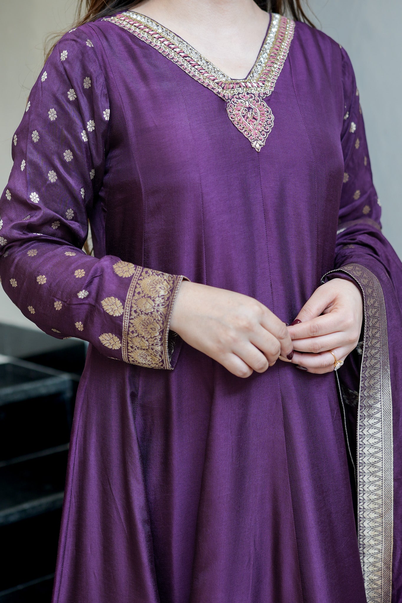 Zarisha Embroidered Anarkali Set